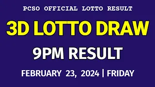 3D LOTTO RESULT 9PM DRAW February 23, 2024 PCSO SWERTRES LOTTO RESULT TODAY 3RD DRAW EVENING