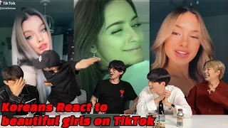 Koreans React to pretty and beautiful girls on TikTok compilation for the first time