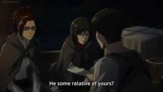 Levi and Mikasa talk about the Ackerman family English Sub AOT Season 3