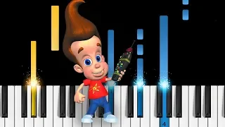 Jimmy Neutron Theme Song - EASY Piano Tutorial