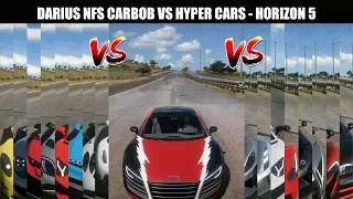 "NO ONE CAN TOUCH ME" DARIUS FROM NFS CARBON VS HYPERCARS OF FORZA HORIZON 5  1MILE DRAG BATTLES "