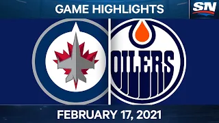NHL Game Highlights | Jets vs. Oilers - Feb. 17, 2021