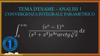 Esercizi d'esame svolti - ANALISI 1: studio della convergenza di un integrale parametrico (Ep. 3)