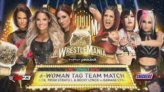 Lita & Becky Lynch & Trish Stratus Vs Damage Ctrl WrestleMania 39 Full Match