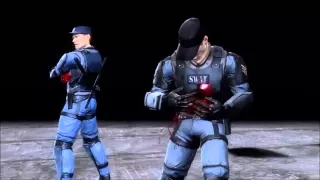 Mortal Kombat 9 Stryker Fatality 1, 2, Stage and Babality (HD)