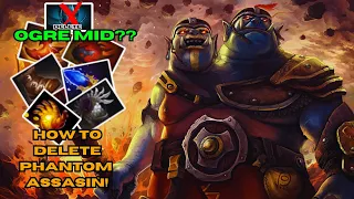 How To delete Phantom assasin-6000 HP New mid Carry Ogre [4 VS 5] | easy 25 kills