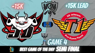 T1 vs JDG - Game 4 | Semi Finals LoL Worlds 2022 | T1 vs JD Gaming - G4 full game