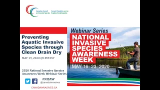 Preventing Aquatic Invasive Species through Clean Drain Dry - 2020 NISAW Webinars