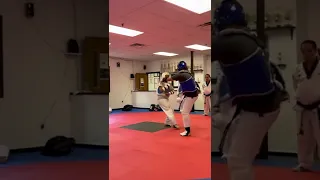 Taekwondo sparring training session 1