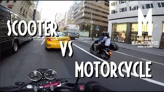 Scooter Vs Motorcycle in NYC on Moto Guzzi V7|My experience Vespa and Moto Guzzi
