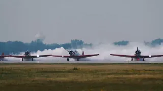 Oshkosh AirVenture 2023: AEROSHELL T-6 Team's Spectacular Airshow #planespotting #airshow