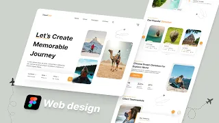 Interactive Travel Website UI Design Tutorial in Figma | Easy Step-by-Step Guide