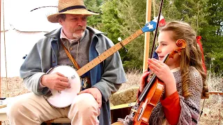 BEST CIVIL WAR FIDDLER BANJO PLAYER DUO!!! -- Come Back Katy by Jed Marum with Tiny Fiddler Samantha