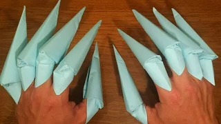 How To Make X-MEN WOLVERINE Claws - EASY Origami