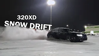 WINTER SNOW DRIFT / BMW G20 320XD / Having fun in the parking