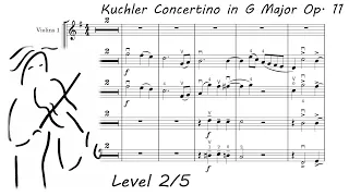 Concertino in G Major Op. 11 for Violin. Ferdinand Küchler. Play Along. Violin Sheet Music.