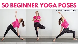 50 Must-know BEGINNER YOGA POSES | Yoga for beginners