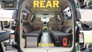 Nissan Elgrand Conversion | Day camper | Elgrand Camper conversion| Bed and table layout