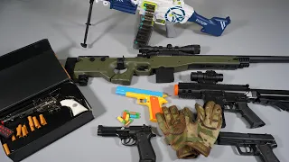 Sniper Rifle AWM Airsoft - Toy Gun - Shell ejecting M249 Nerf Gun -SAA-Realistic Toy Guns Collection