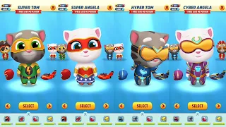 Talking Tom Gold run - Pirate ginger, Super Tom, Hyper Tom, Cyber Angela