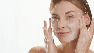 Cleanser, foam and serum anti-acne cosmetics 🧼💧🧴 video footage for face wash and skin care products