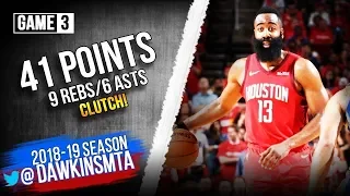 James Harden Full Highlights in 2019 WCSF Game 3 Rockets vs Warriors   41 9 6!  FreeDawkins