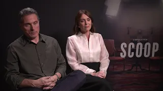 Interview with the cast of 'Scoop' - Rufus Sewell, Billie Piper, Gillian Anderson, Keeley Hawes...