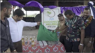 Fijian Attorney-General officiates at unveiling of new copra products by Fiji Coconut Millers