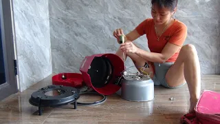 Repair and restore severely damaged rice cookers, Genius in repairing electrical equipment
