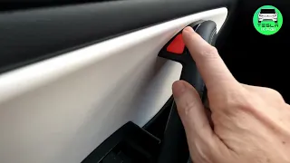 Tesla Türöffner Sticker - drücken Sie den roten Knopf um die Türe zu öffnen! :-)