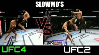 EA UFC 4 OR EA UFC 2 ? WHICH IS GOOD AT KNOCKOUTS | THE KNOCKOUT ANIMATION COMPARISON