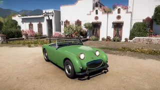 Forza Horizon 5 . Austin-Healey Sprite MkI 1958 . Car Show Speed Jump Crash Test Drive . 4K 60fps.