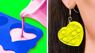 COMPILACIÓN DE JOYAS HERMOSAS || Miniaturas baratas y fantásticas con arcilla, Pop It y pegamento