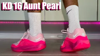 Nike KD 16 Aunt Pearl on Feet