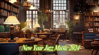 Relaxing Winter Jazz Music in Cozy Coffee Shop Ambience with Crackling Fireplace for Study, Work