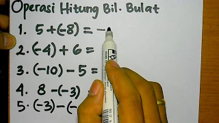 Operasi hitung bilangan bulat negatif dan positif