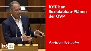 Kritik an Sozialabbau-Plänen der ÖVP - Andreas Schieder