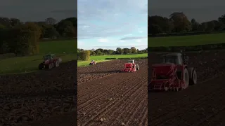 Massey Ferguson 6480 with KUHN venta LG 302 air seed drill and power harrow HR 304