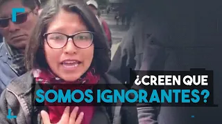 Golpe de Estado en Bolivia| ¿Creen que somos ignorantes?