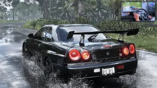 NISSAN GT-R R34 | Rainy Weather | Forza Horizon 5 | Logitech G923 Steering Wheel