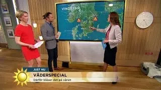 Väderspecial - Därför blåser det på våren - Nyhetsmorgon (TV4)