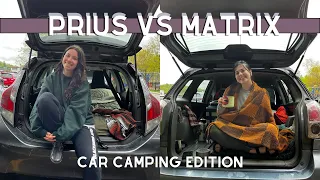 Is the Toyota Prius C or the Toyota Matrix Better for Car Camping?