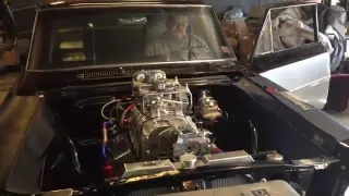 67 Nova First start up with new 383 Stroker motor with 671 BDS Blower