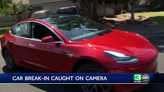 CAUGHT ON CAMERA: Thieves break into Tesla in Fairfield