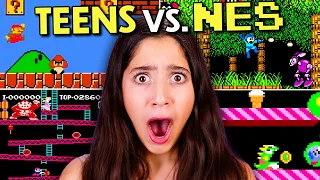 Teens Play NES For The First Time! (Super Mario Bros, Punch Out, Donkey Kong)