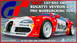 *NEW* Gran Turismo 7 - Swapped Bugatti Veyron Gr.4 Pro Tune | Nurburgring 6:20.210 Setup | LS7-BRZ |