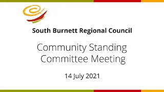 SBRC Community Standing Committee Meeting - 14/07/2021