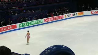 ELIZABET TURSYNBAYEVA WARM-UP BEFORE FS - WORLD FIGURE SKATING CHAMPIONSHIPS 2018