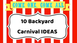 DIY Backyard Carnival- Fall family activities