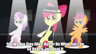 PMV Beat It Lyrics   Black Gryph0n And Apple Bloom HD